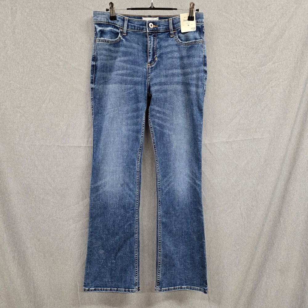 Abercrombie Kids Low Rise‎ Bootcut Jeans Medium Wash Size 17/18 Regular NWT